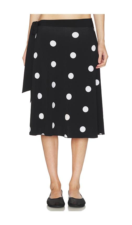 frankies bikinis may jersey midi skirt in black. - size l (also in m)