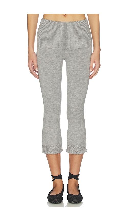 frankies bikinis milo cloud knit capri in grey. - size l (also in s, xs, m)
