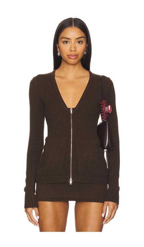 frankies bikinis sienna cloud knit sweater in brown. - size m (also in s)