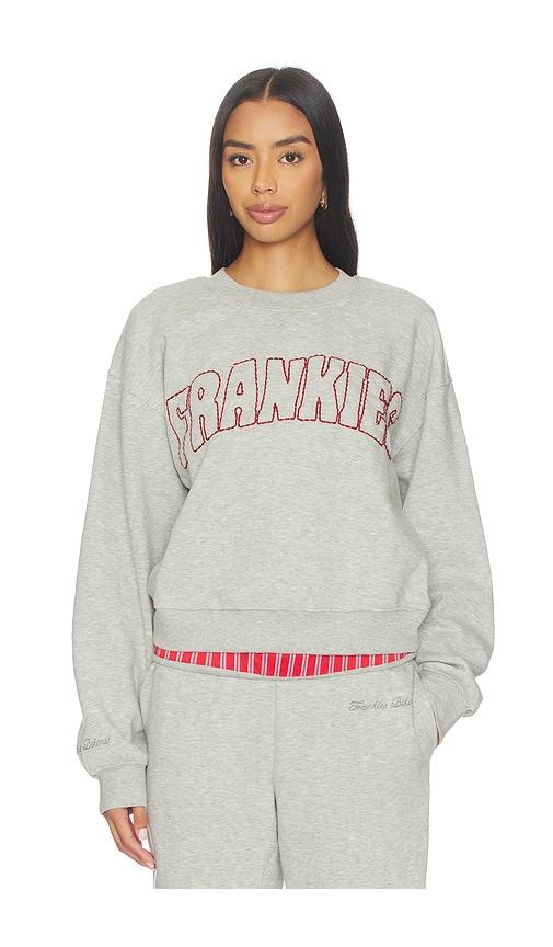 frankies bikinis travel day crewneck pullover in grey. - size s (also in xs)