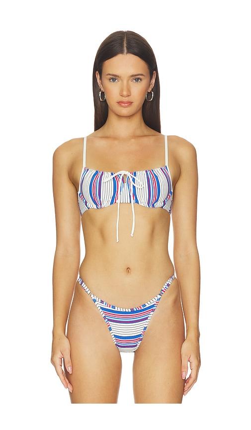 frankies bikinis vivienne bikini top in multi. - size m (also in s, xs)