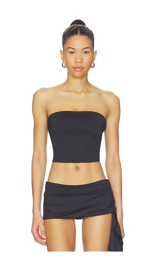 frankies bikinis x jennie peace top in black. - size l (also in s, xs, m)