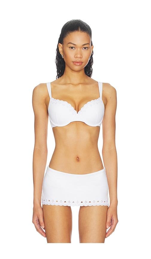 frankies bikinis x paige lorenze cherish bikini top in white. - size l (also in m)