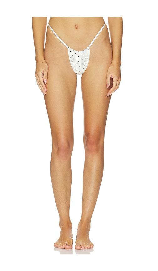 frankies bikinis x paige lorenze conrad satin bikini bottom in white. - size l (also in m, s, xl)