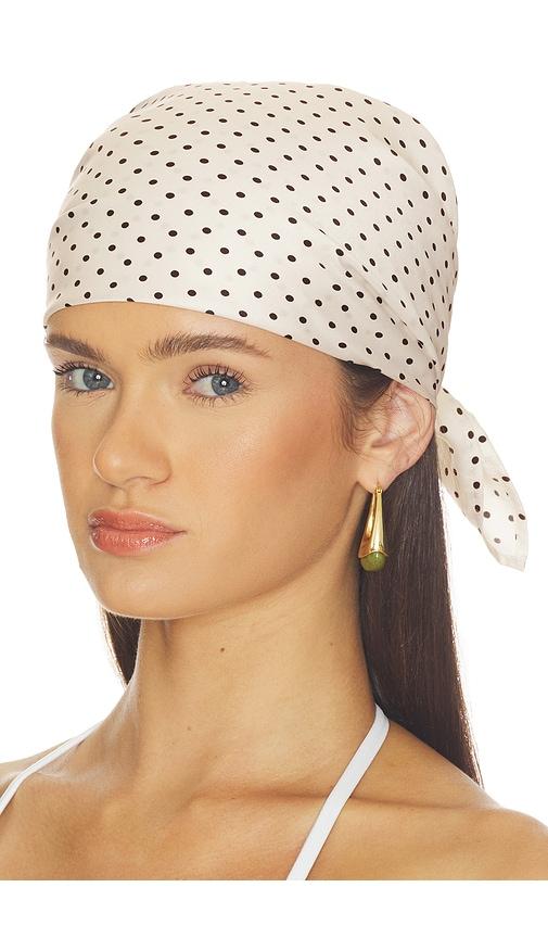 frankies bikinis x paige lorenze just married head scarf in white.