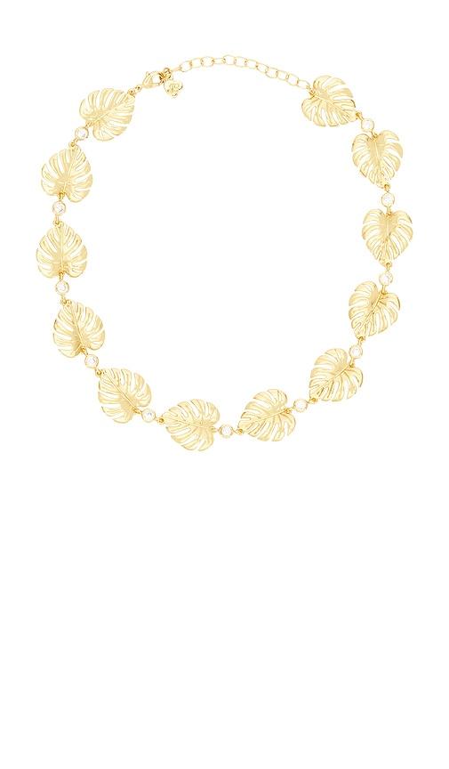 frasier sterling beverly necklace in metallic gold.