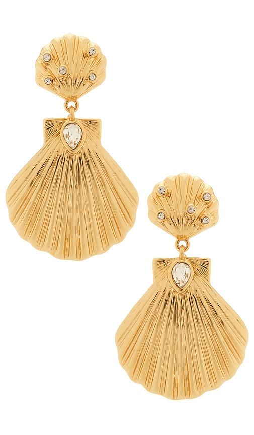 frasier sterling catalina earrings in metallic gold.