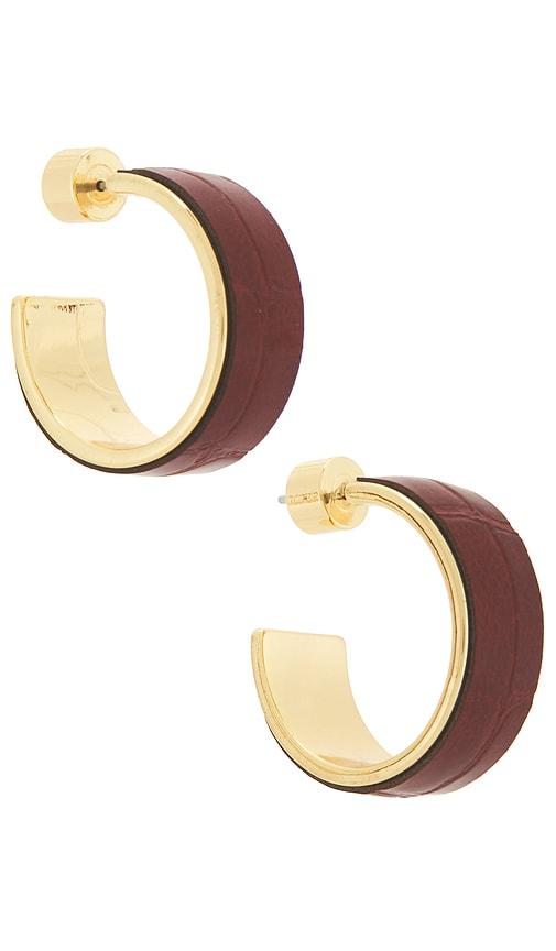 frasier sterling croc hoops in red.