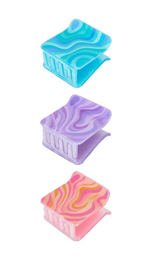 frasier sterling groovy gal hair clip set in purple.