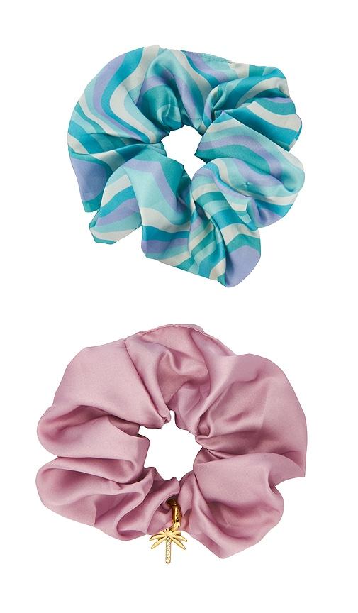 frasier sterling low tide scrunchie set in pink.