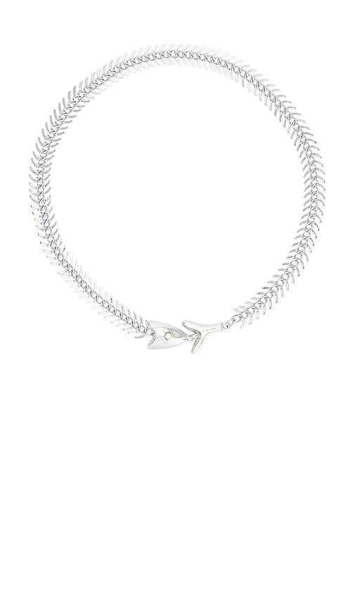 frasier sterling x for love & lemons off the hook necklace in metallic silver.