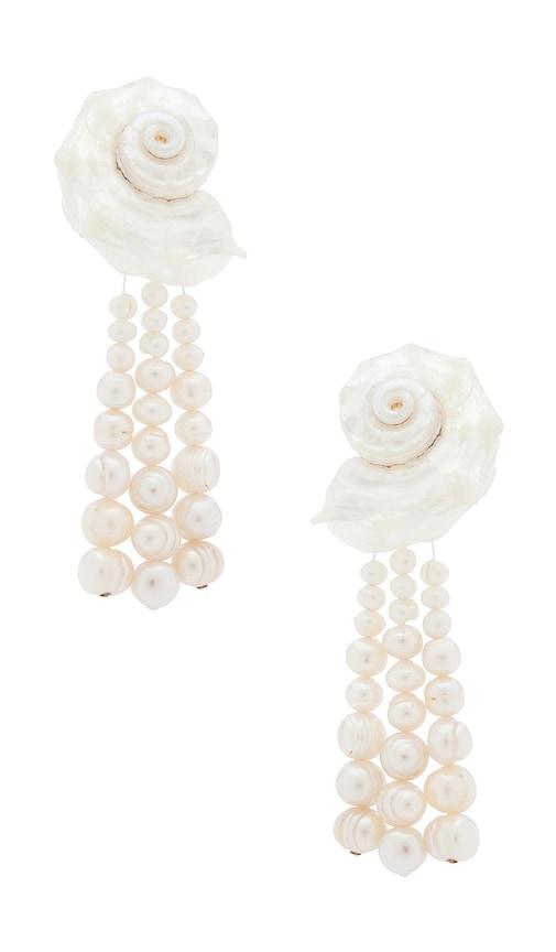 frasier sterling x for love & lemons tidal treasure earrings in ivory.