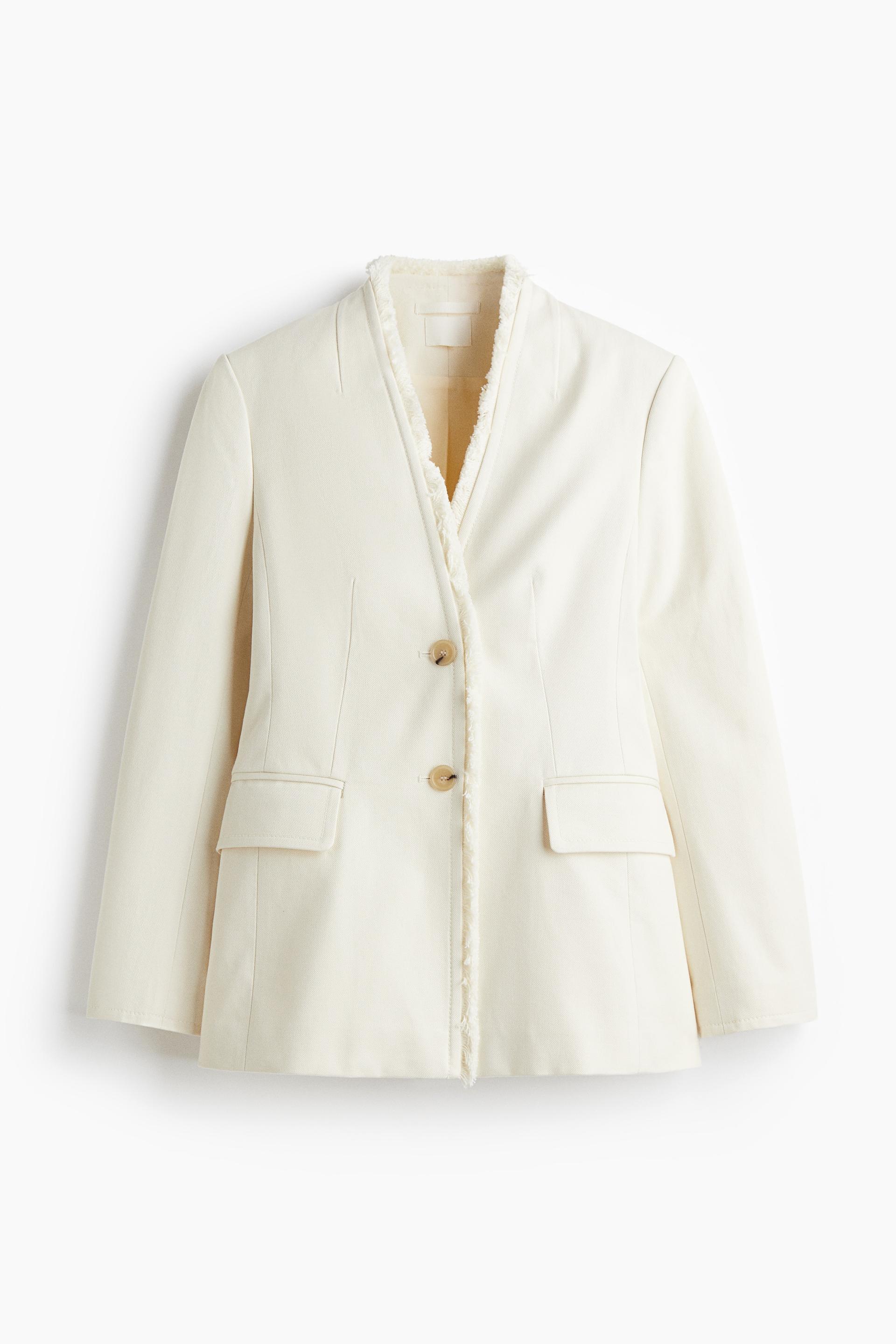 frayed-edge blazer