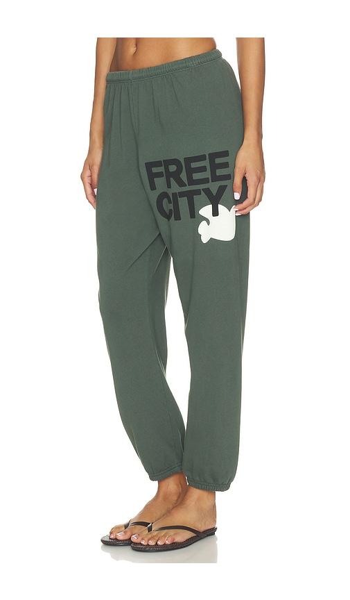 free city large sweatpant in green. - size s (also in xs)
