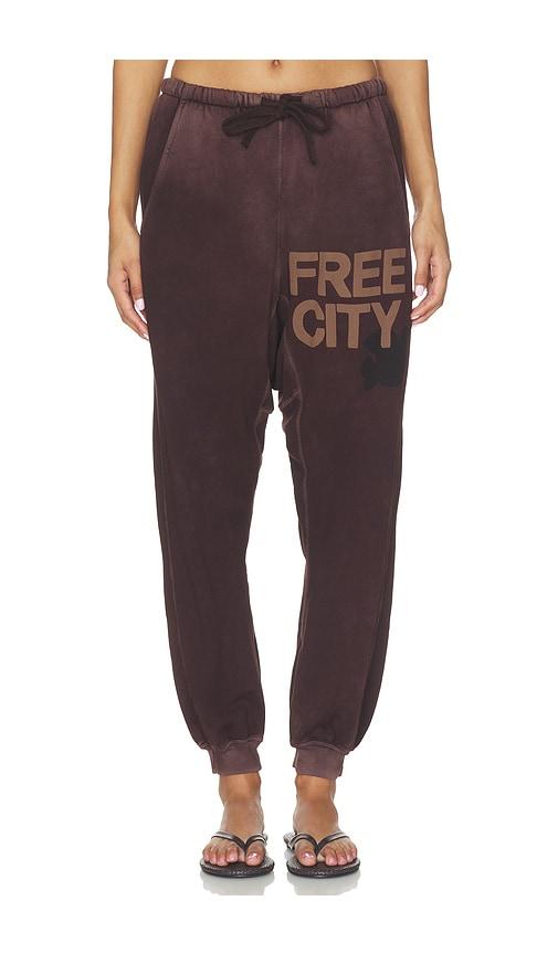 free city sunfades pocket sweatpant in brown. - size s (also in xs)