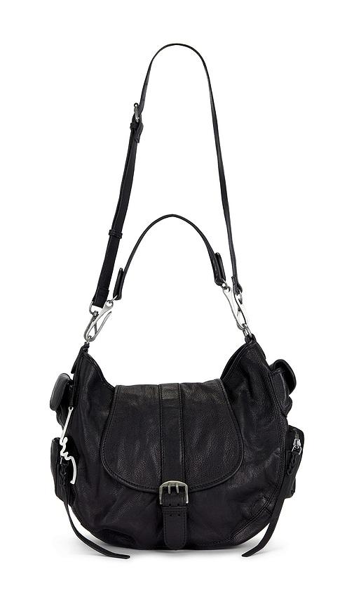 free people asher tote bag in black.