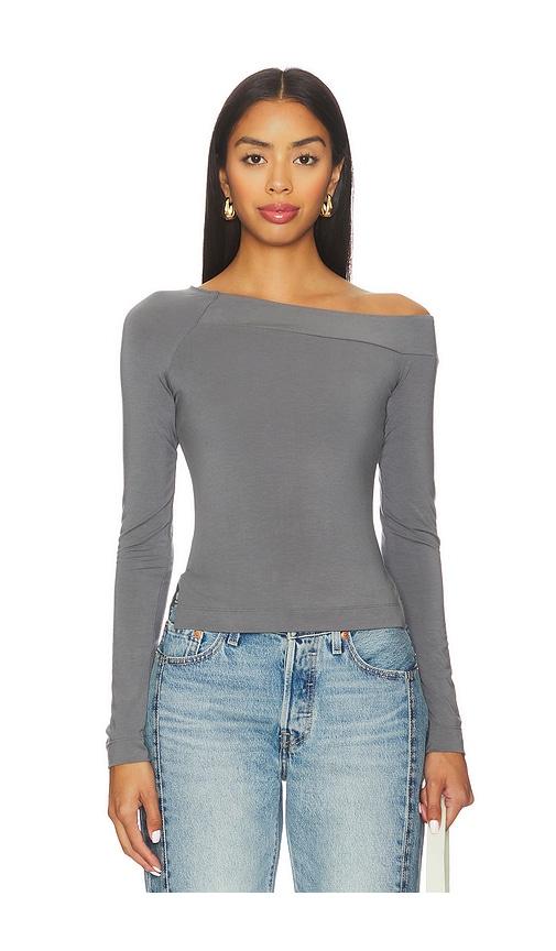 free people at the after long sleeve in grey. - size m (also in s, xs)
