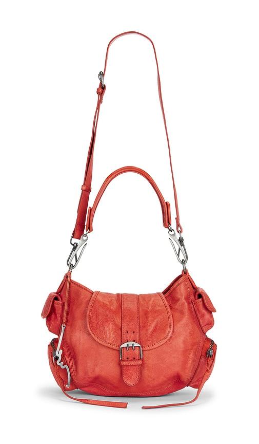free people baby asher tote bag in red.