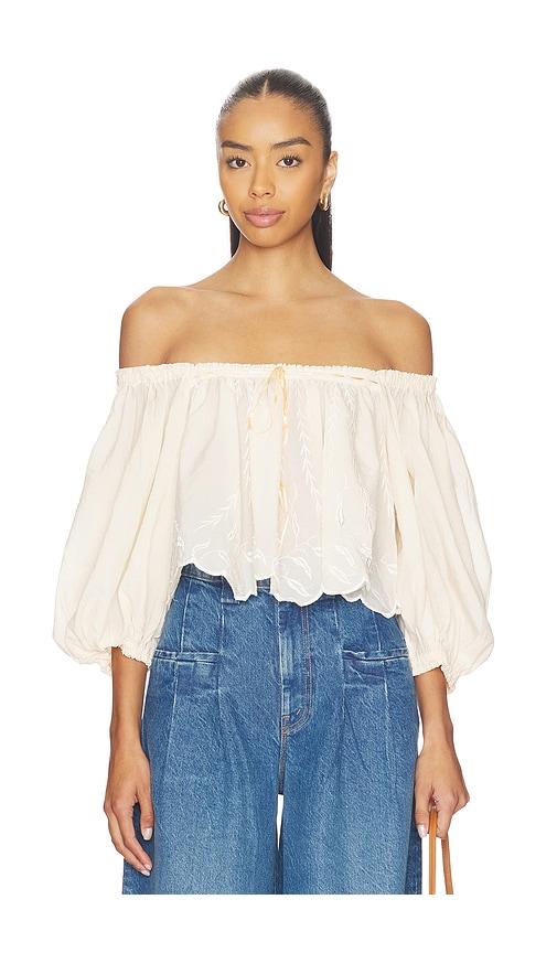 free people bali daydream melody top in white. - size l (also in m, xl)