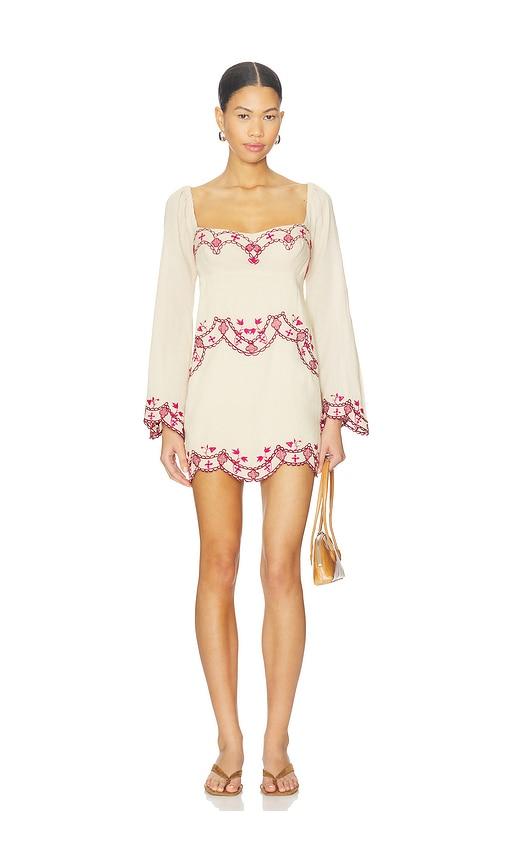 free people bali marlene mini dress in tan. - size m (also in s)