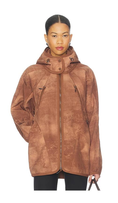 free people canyon crushin jacket in brown. - size m (also in s, xl)