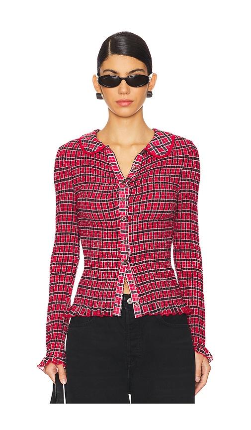 free people caught a feeling cardi in red. - size s (also in xs)