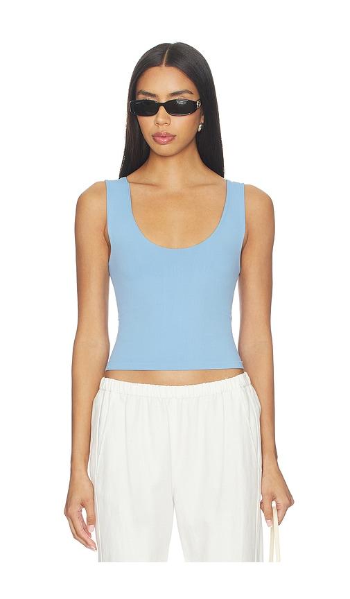 free people clean lines muscle tank in blue. - size m/l (also in xs/s)