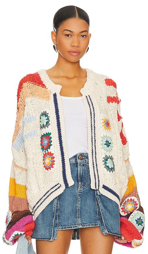 free people clear skies cardi in cream. - size m (also in s, l, xs, xl)