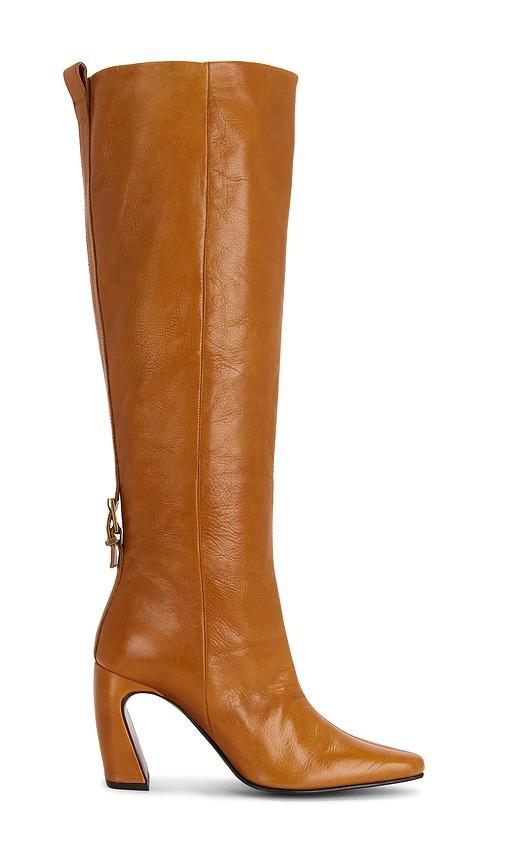 free people date night tall boot in cognac. - size 6.5 (also in 7.5)