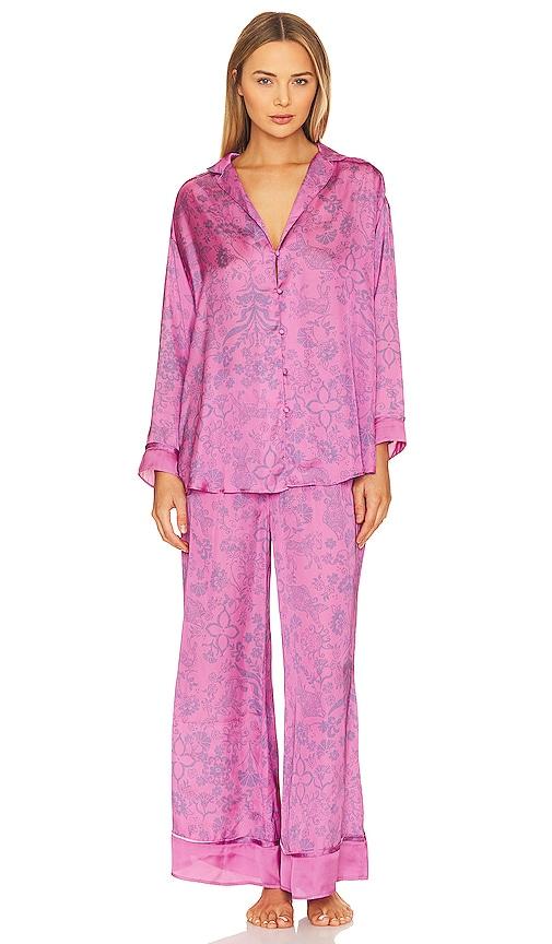 free people dreamy days pajama set in purple. - size l (also in xs, s, xl)