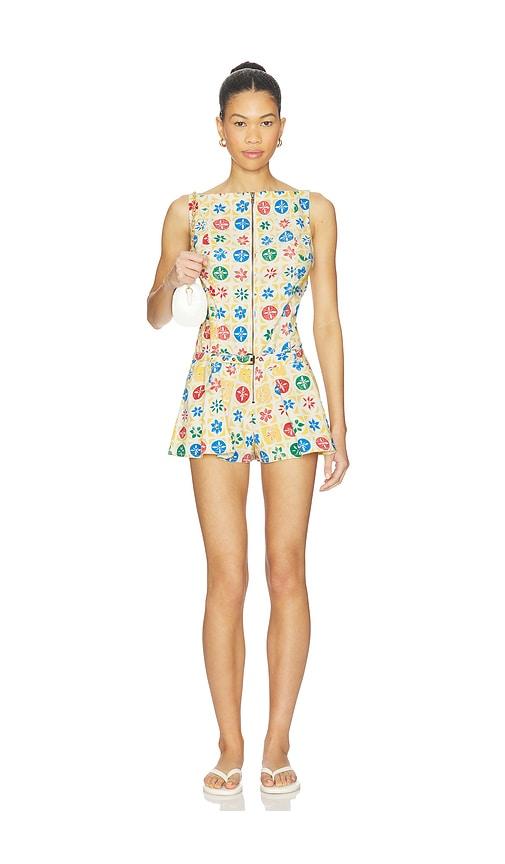 free people dune dancer printed romper in multi. - size m (also in xs, s)