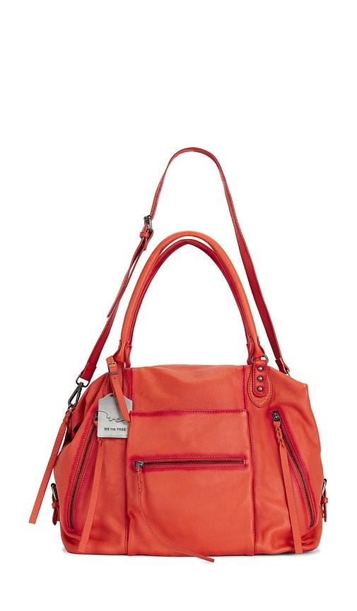 free people emerson tote bag in orange.