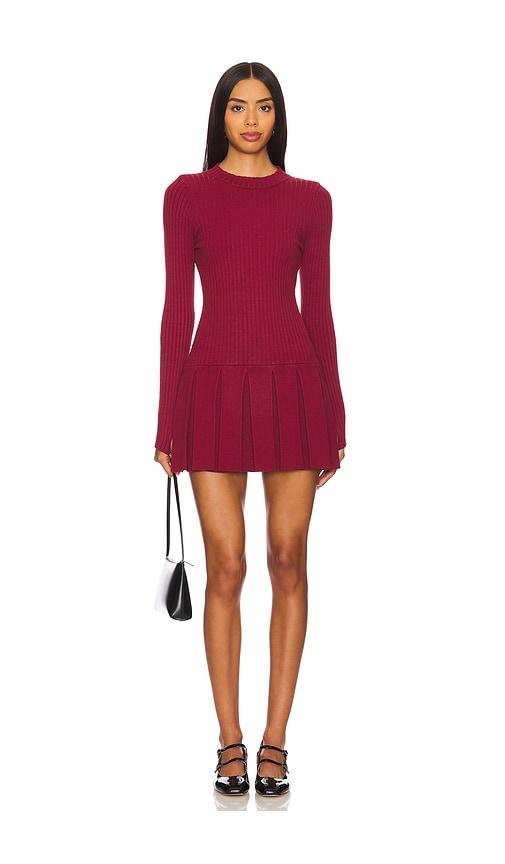 free people emmy mini dress in red. - size l (also in s, m)