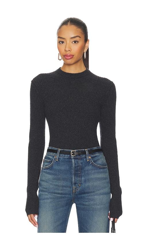 free people ever after pullover in charcoal. - size l (also in xs, s, m, xl)