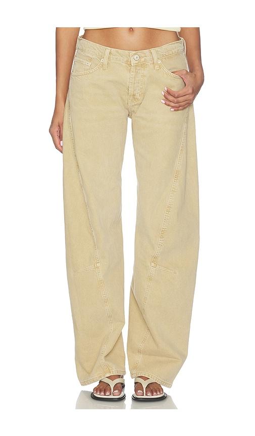 free people fable twisted seam jean in neutral. - size 24 (also in 25, 26, 27, 28, 29, 31)