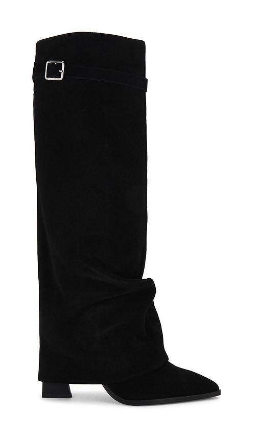 free people felicity foldover boot in black. - size 6 (also in 6.5)