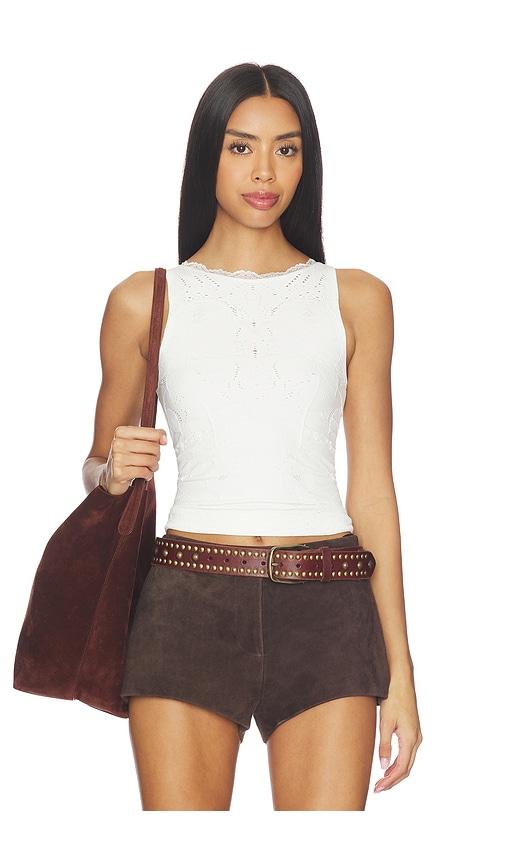 free people flirty flutters tank in ivory. - size m/l (also in xs/s)