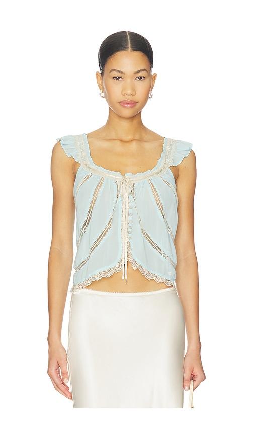 free people mabel tank in baby blue. - size l (also in m)