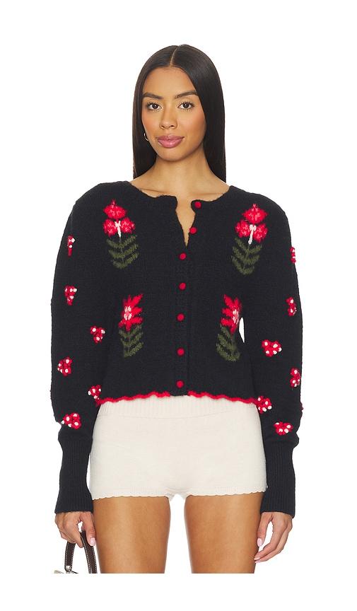 free people nonna sweater in black. - size m (also in xs)