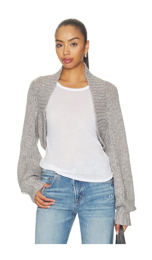 free people opal shrug in grey. - size l (also in xs, s, m, xl)