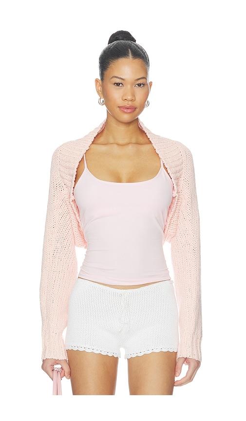 free people opal shrug in pink. - size l (also in xs, s, m, xl)