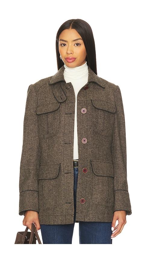 free people renaux officer jacket in brown. - size l (also in s)