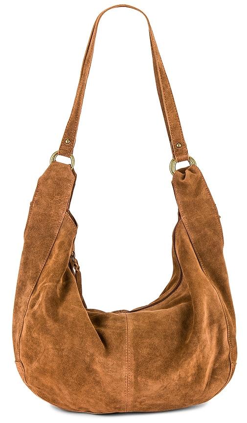 free people roma suede tote in tan.