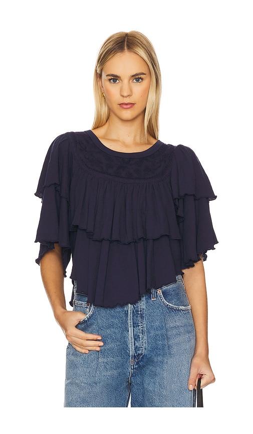 free people rose party tee in navy. - size s (also in xs)