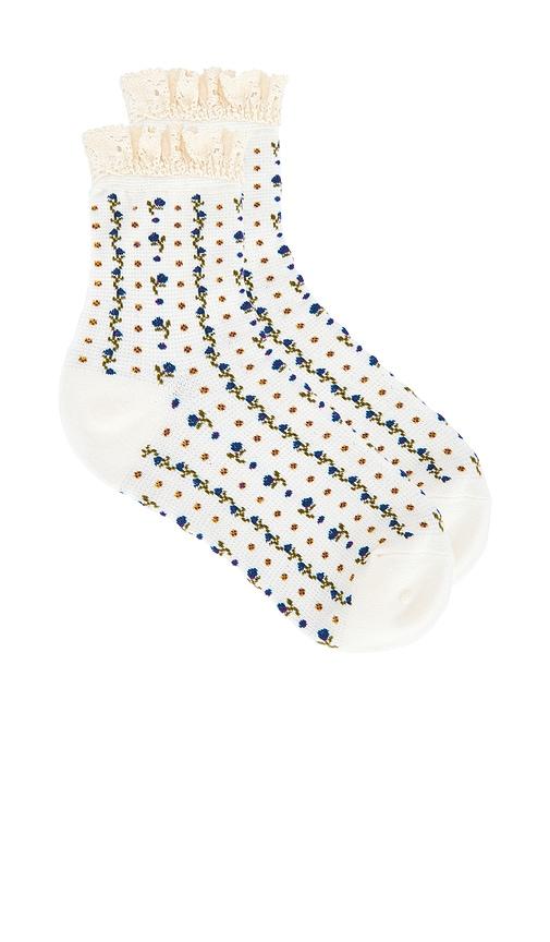 free people rosebud waffle knit ankle in ivory.