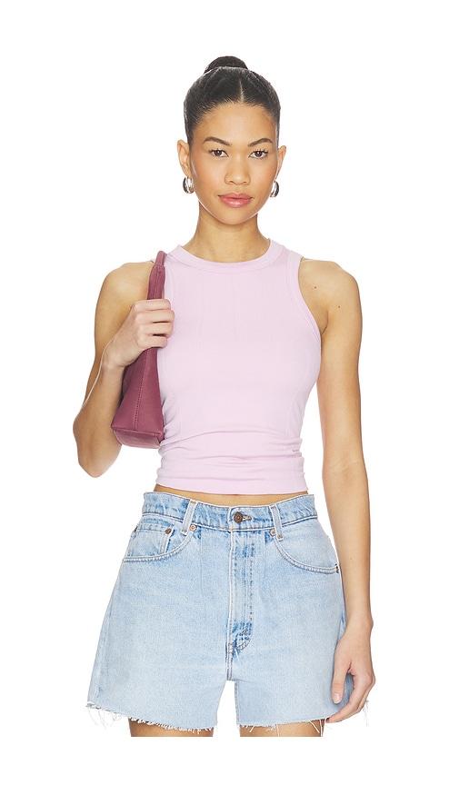 free people so soft seamless modal tank in pink. - size l/xl (also in m/l, xs/s)