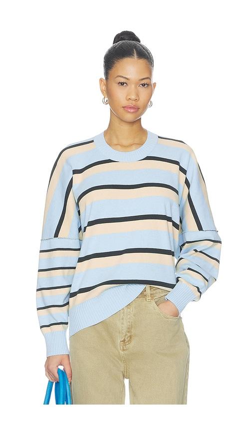 free people stripe muse pullover in multi. - size l (also in m, s, xs)