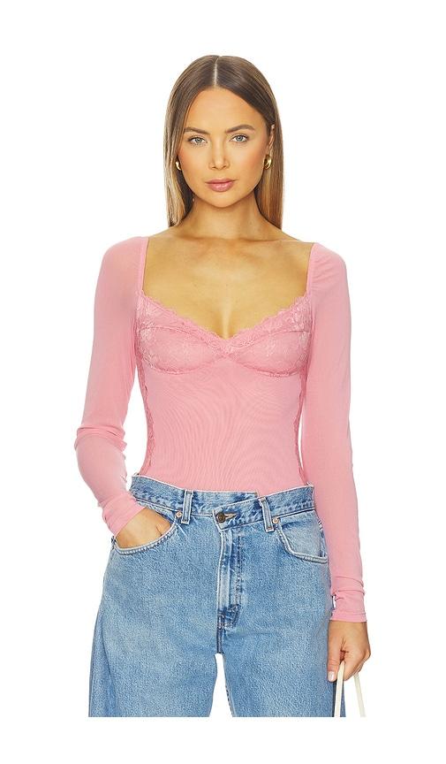 free people suddenly fine bodysuit in mauve. - size s (also in xs)