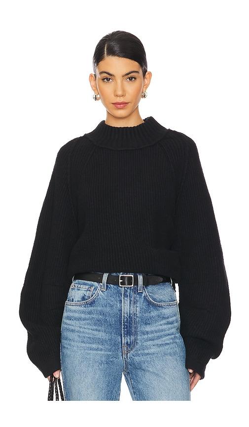 free people sunbeam sweater in black. - size s (also in xs)