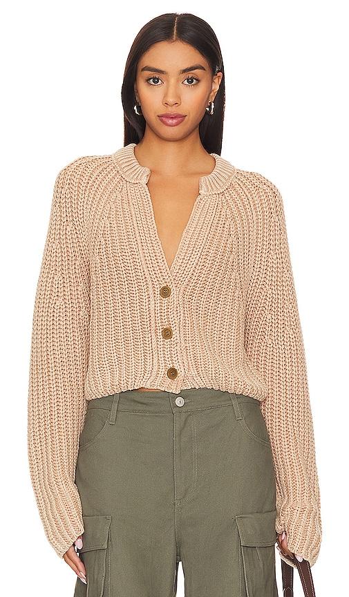 free people sweet nothing cardi in tan. - size l (also in s, xl)